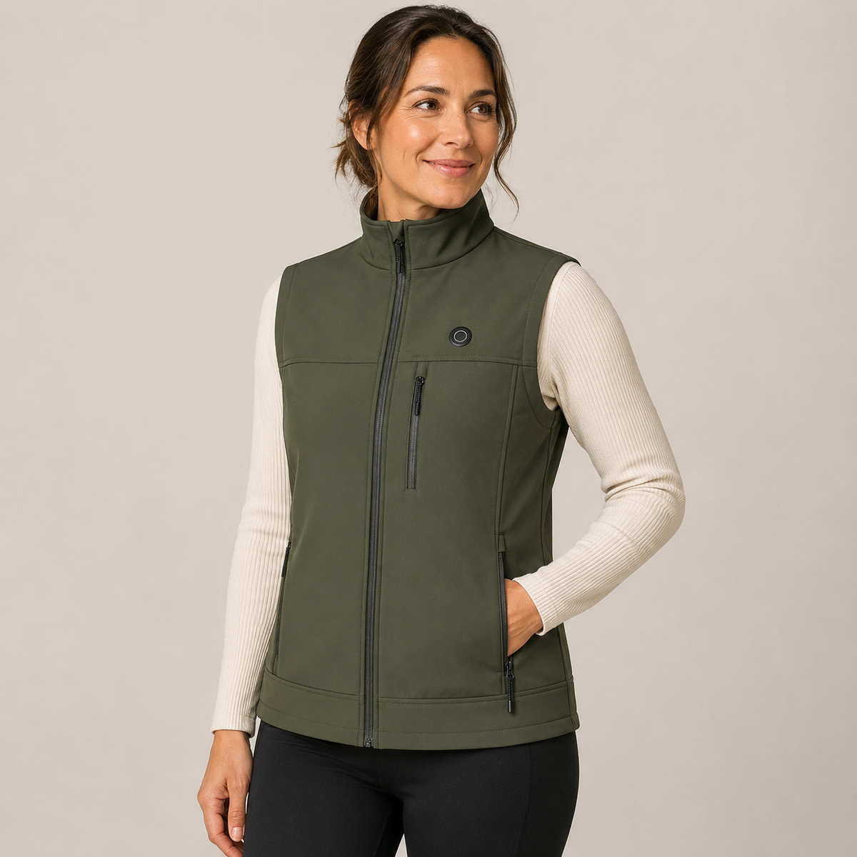 Women's Heated Vest – Green – image 1