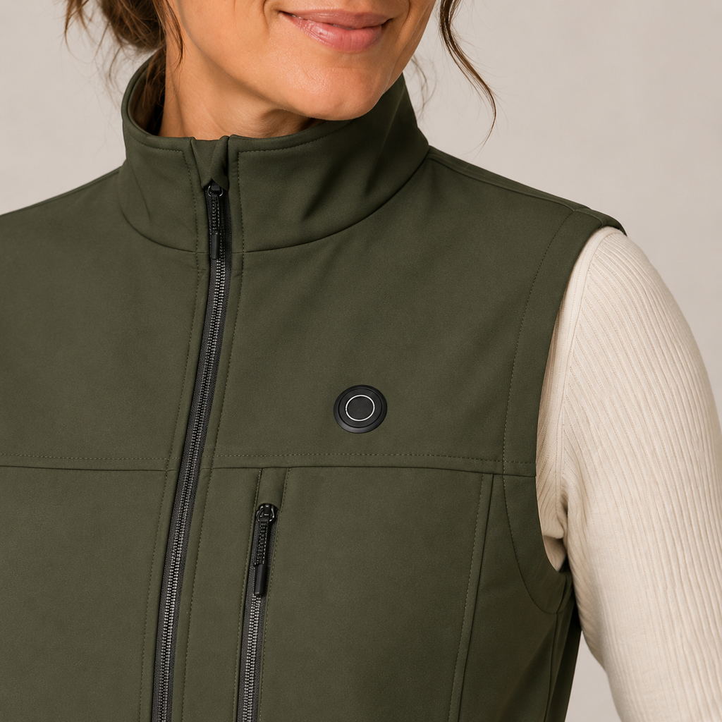 Women's Heated Vest – Green – image 3