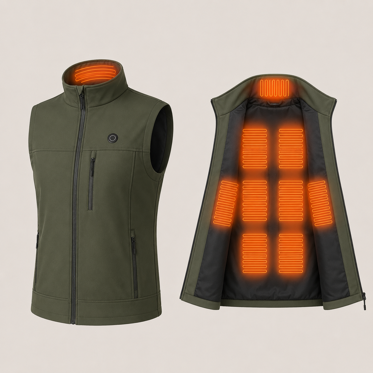 Women's Heated Vest – Green – image 5