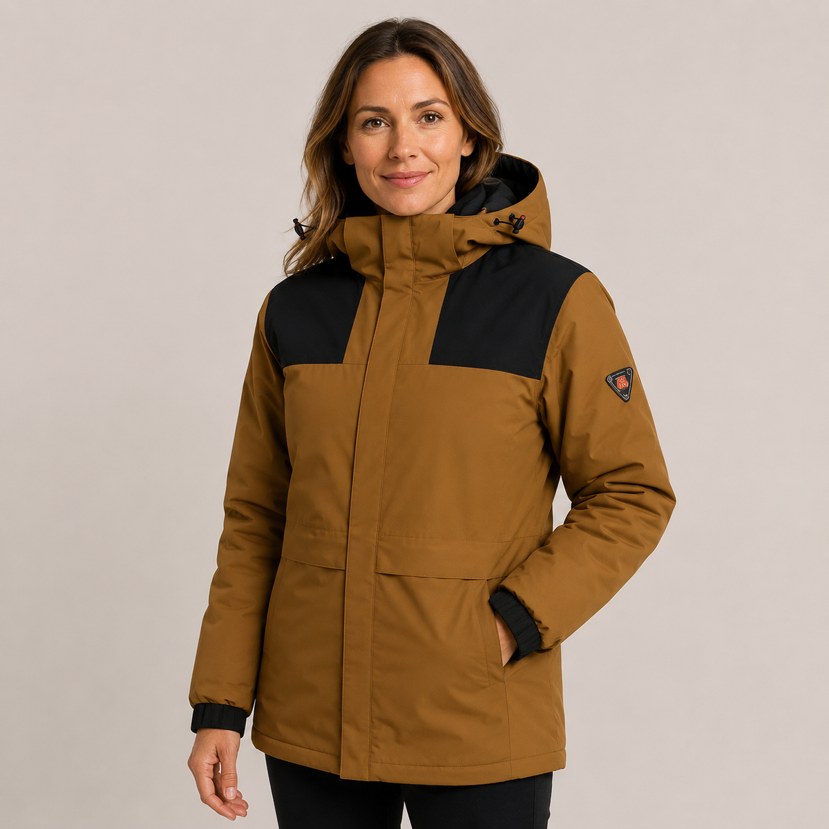 Women's Heated Jacket – Brown – image 1