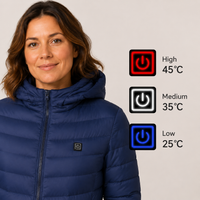 Women's Heated Jacket – 9 Heating Zones, Navy – image 4