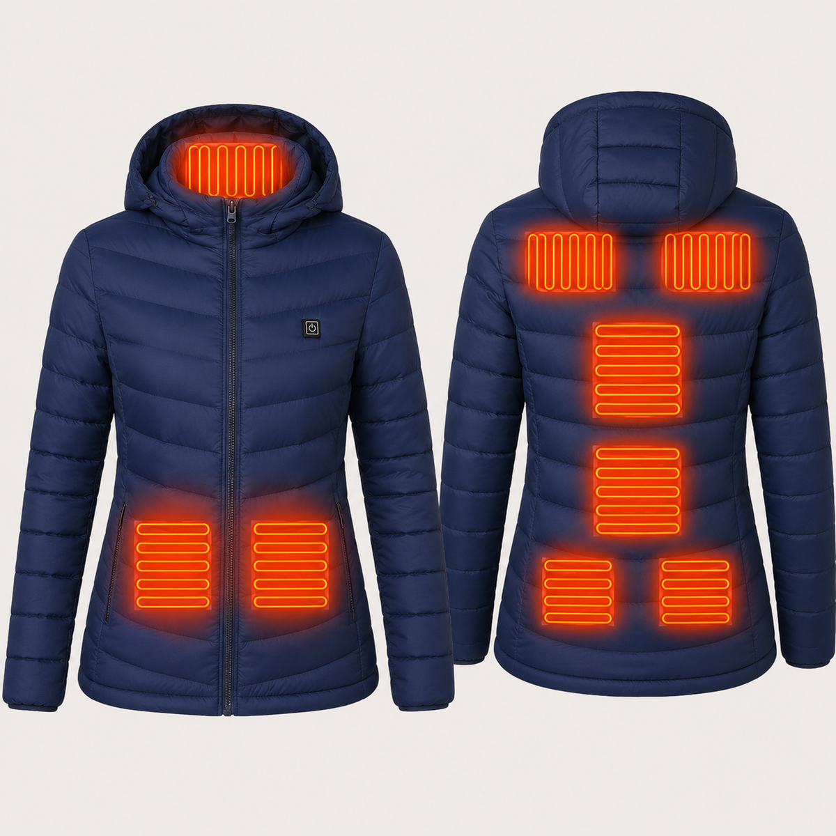 Women's Heated Jacket – 9 Heating Zones, Navy – image 5