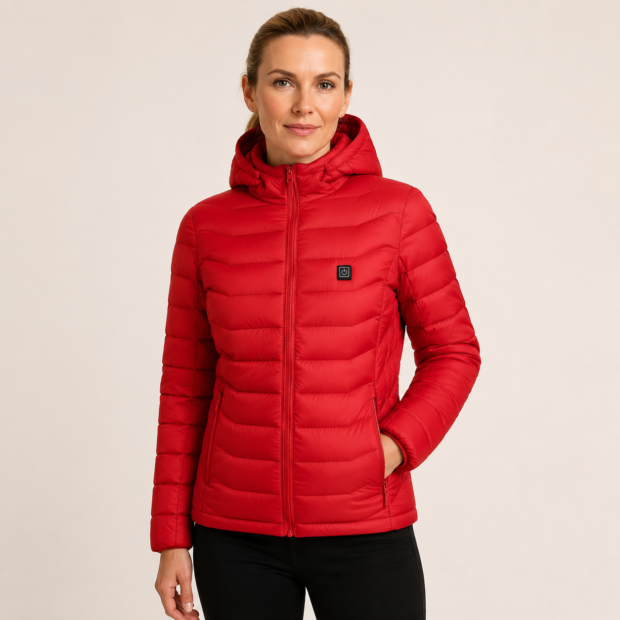 Women's Heated Jacket – 9 Heating Zones, Red – image 1