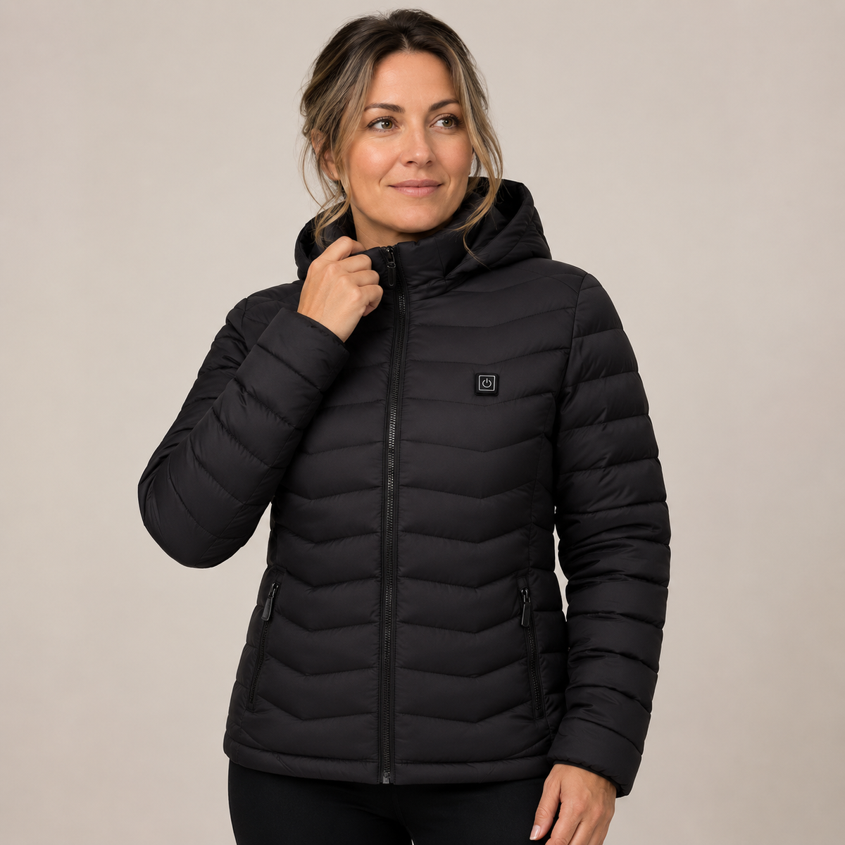 Women's Heated Jacket – 9 Heating Zones, Black – image 6