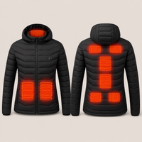 Women's Heated Jacket – 9 Heating Zones, Black – image 9