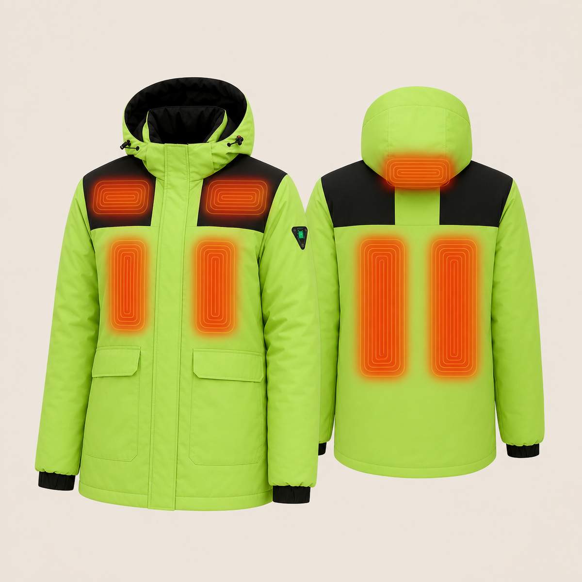 Women's Heated Jacket – Neon Green – image 5