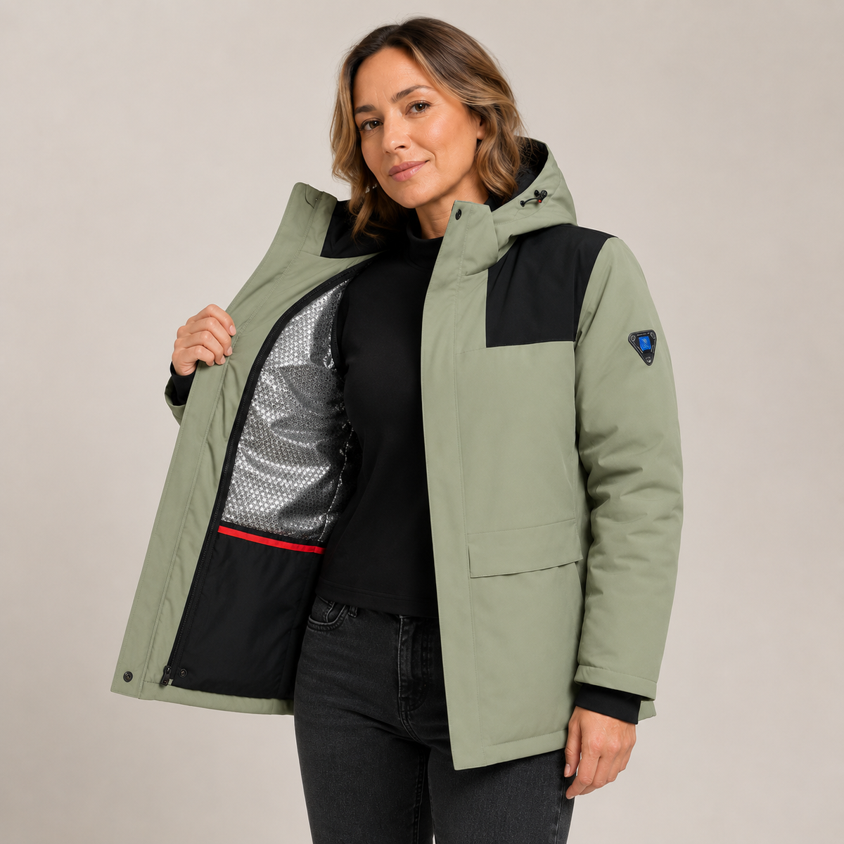 Women's Heated Jacket – Khaki – image 4