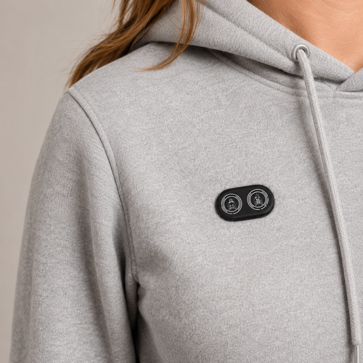 Women's Heated Hoodie – 17 Heating Zones, Grey – image 3