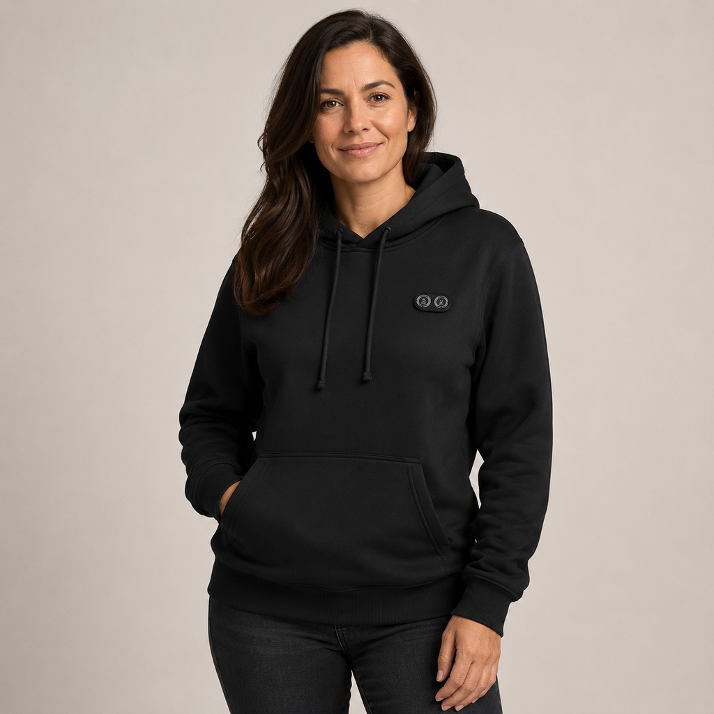 Women's Heated Hoodie – 17 Heating Zones, Black – image 4
